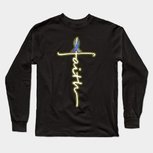 Faith ChristianJesus Diabetes Awareness Long Sleeve T-Shirt